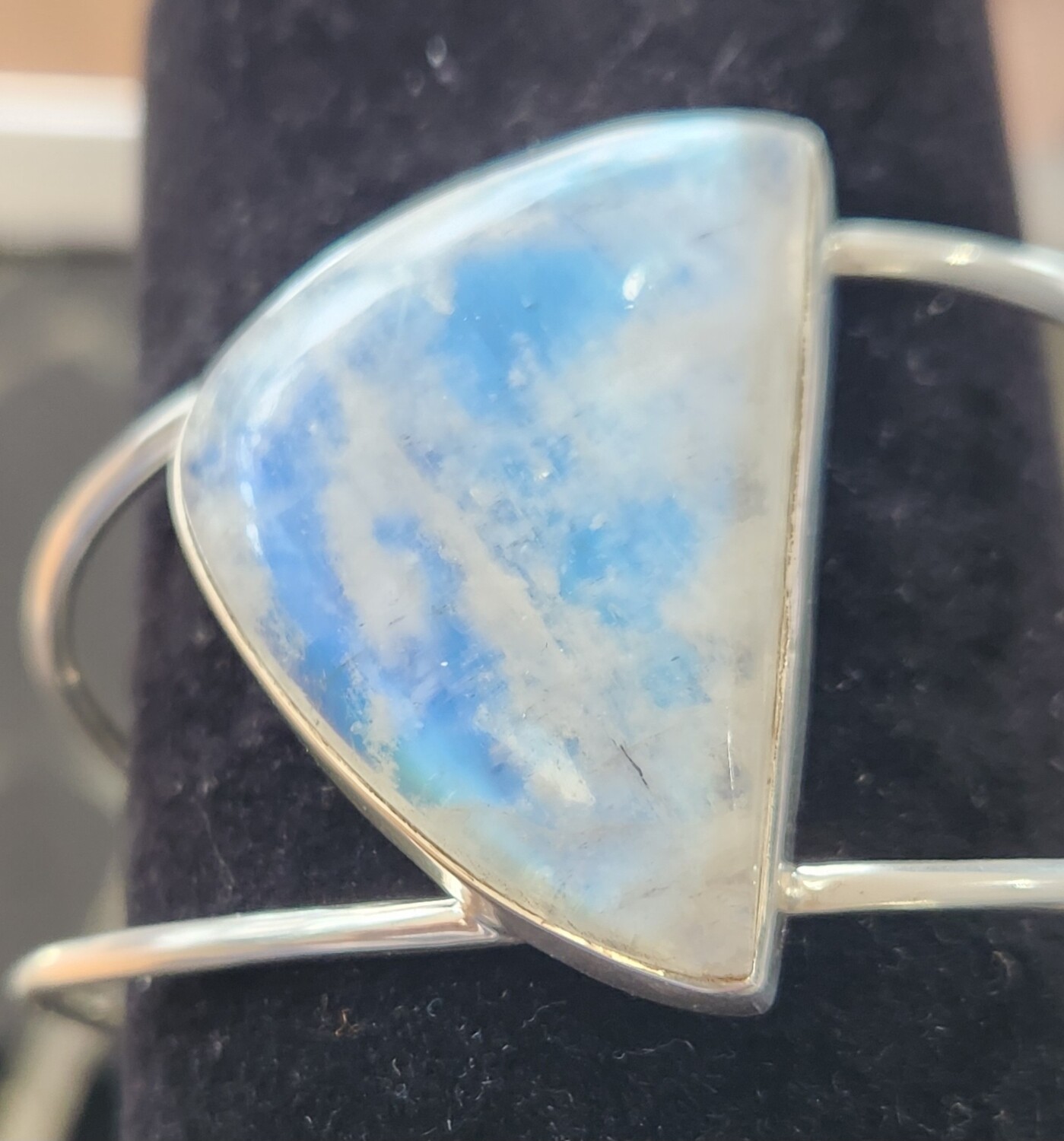 Blue Fire Moonstone  Sterling Silver