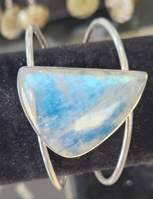 Blue Fire Moonstone  Sterling Silver