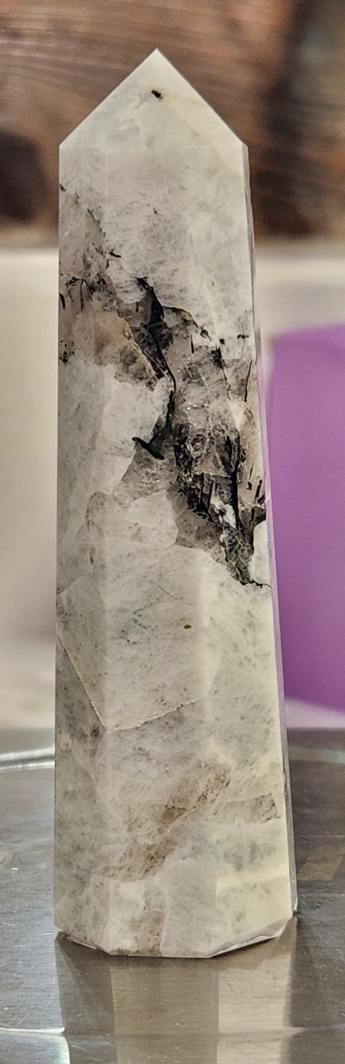 Rainbow Moonstone / Black Tourmaline III