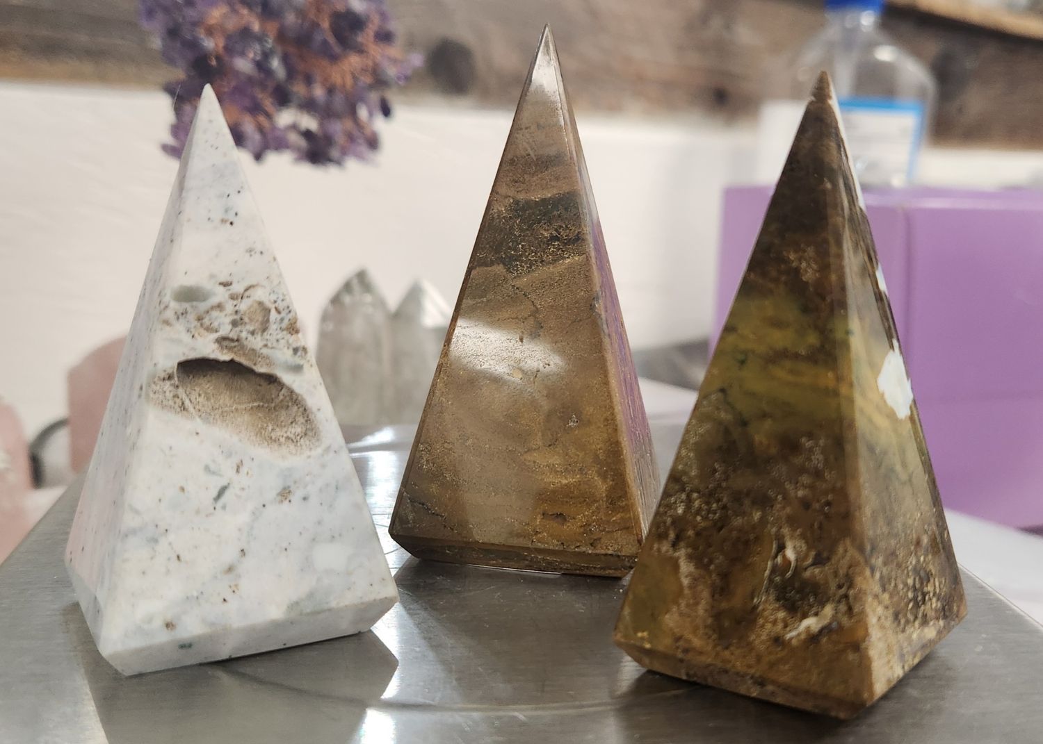 Ocean Jasper Tetrahedron