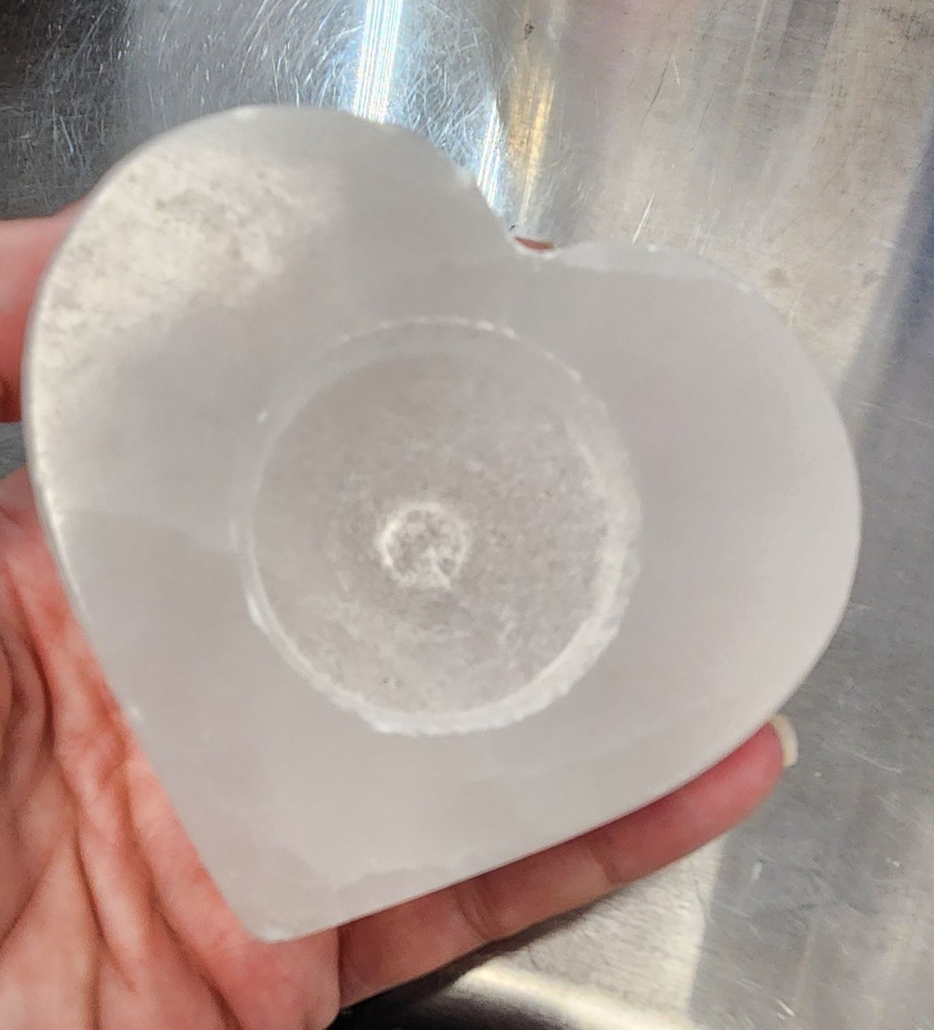 Selenite Candle Holder 
