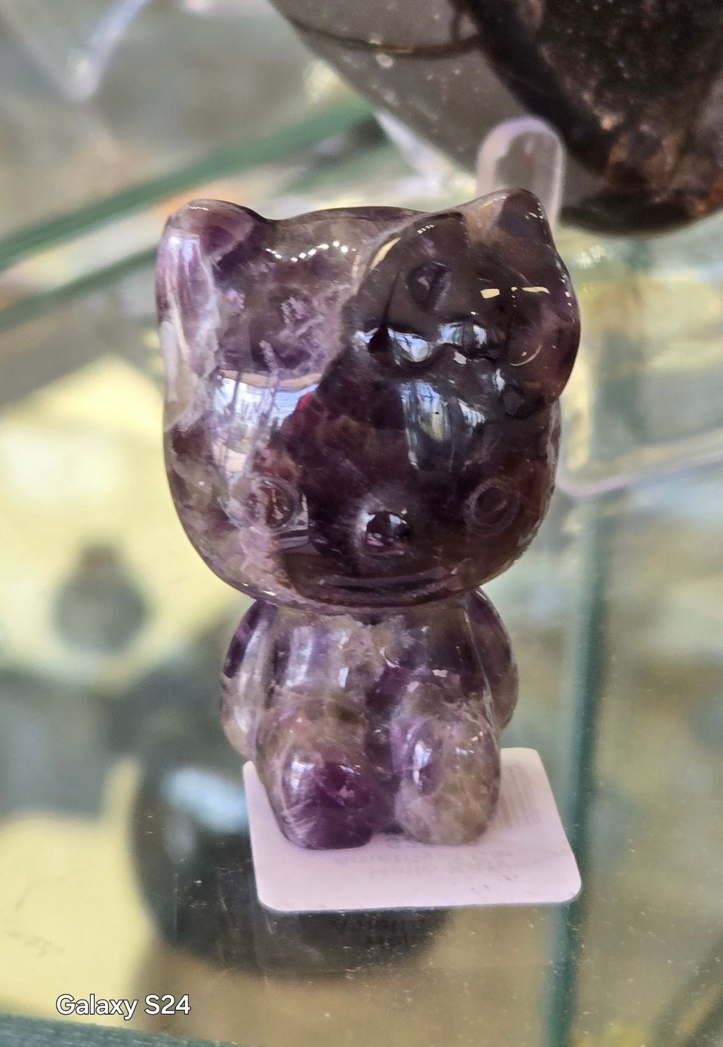 Hello Kitty Amethyst Carvings 
