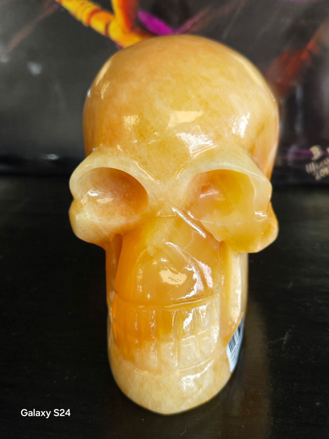 Orange Calcite Skull