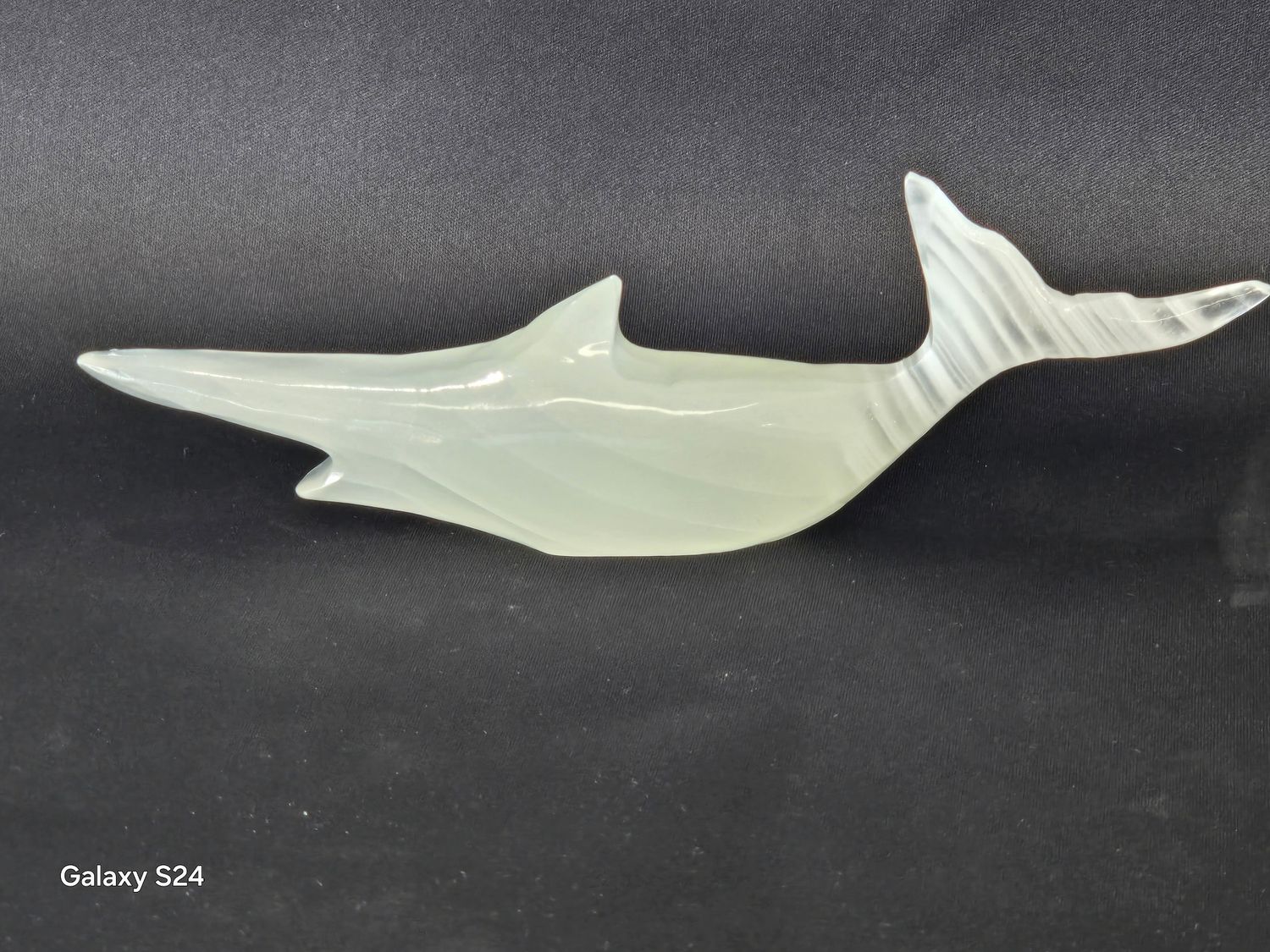 Green Calcite Shark