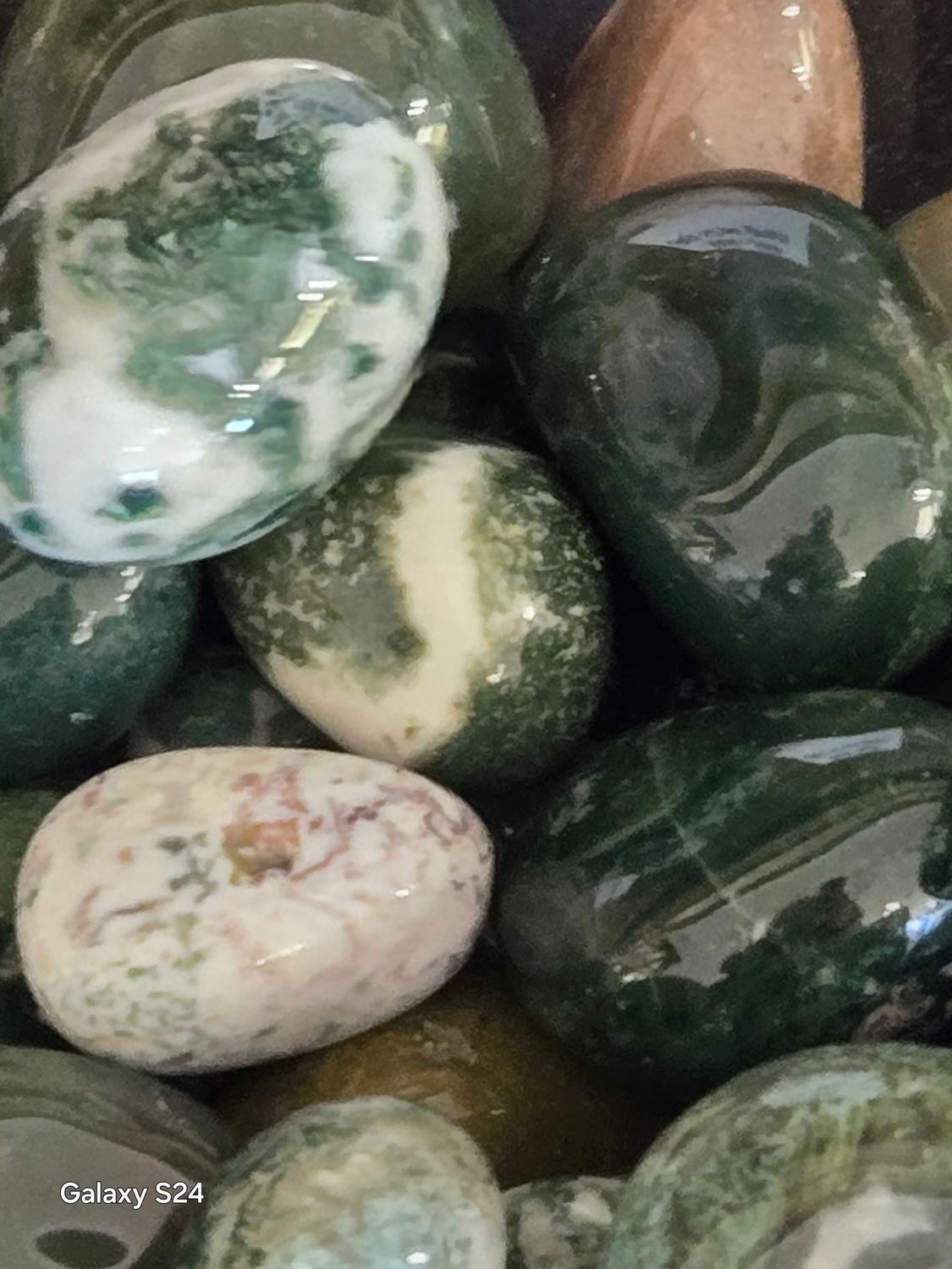 Moss Agate Tumbles