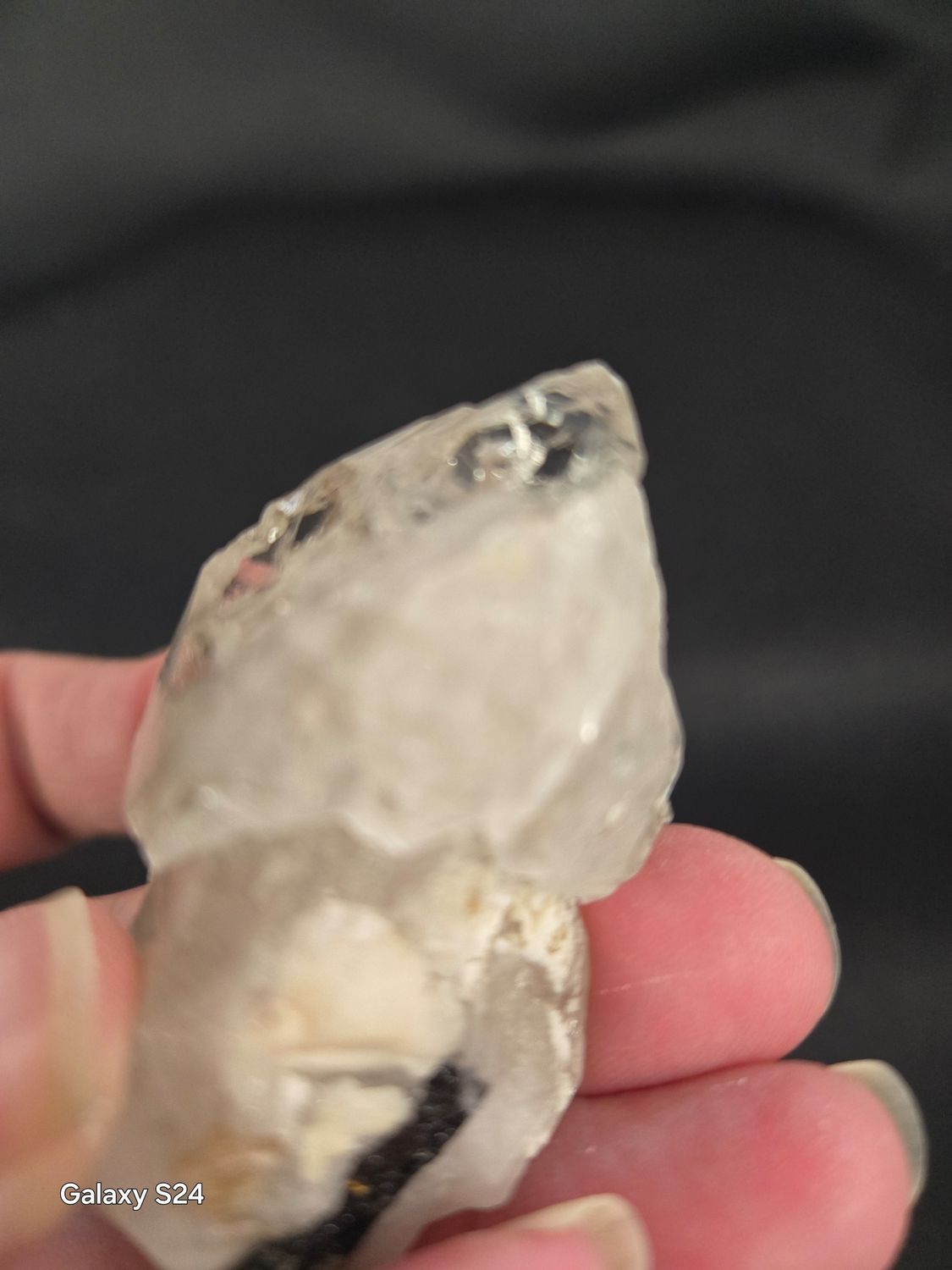 Elestial Quartz V w Black Tourmaline
