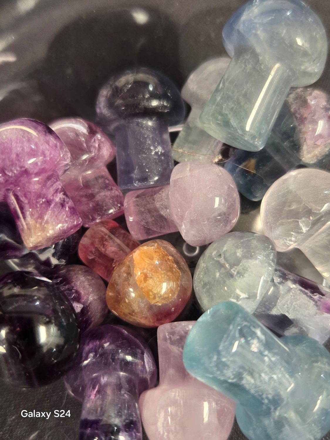 Fluorite - Mushrooms 