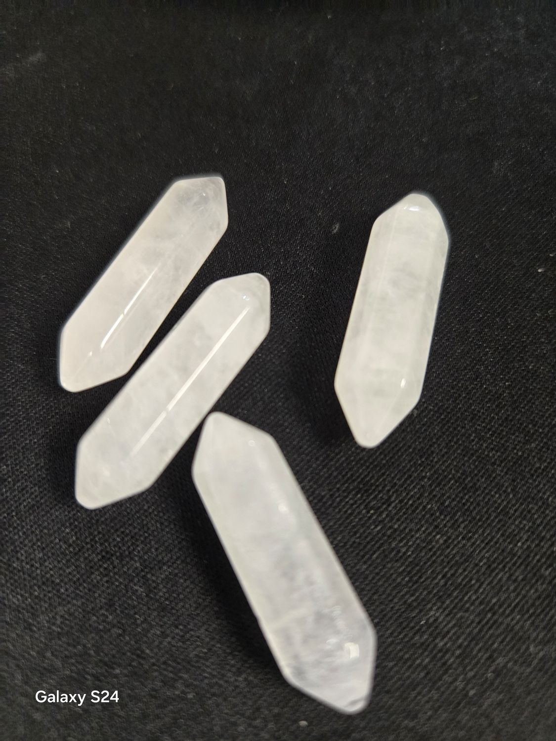 Double Terminated Carved Points - Clear Quartz