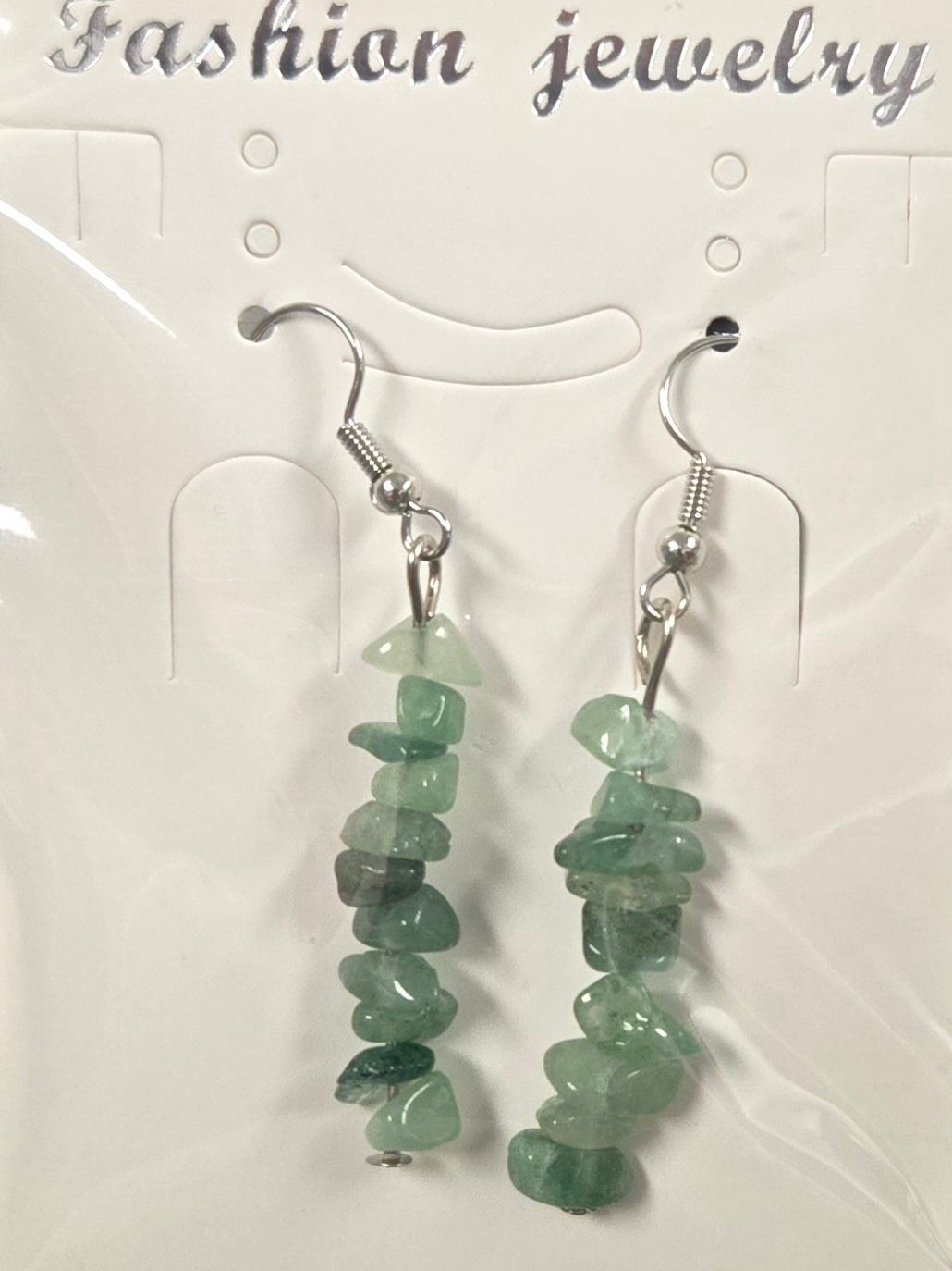 Gemstone Chip Earrings - Aventurine