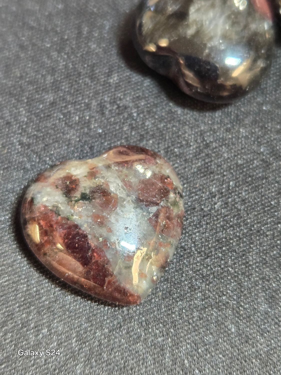 Garnet Heart 1/2 Inch Heart