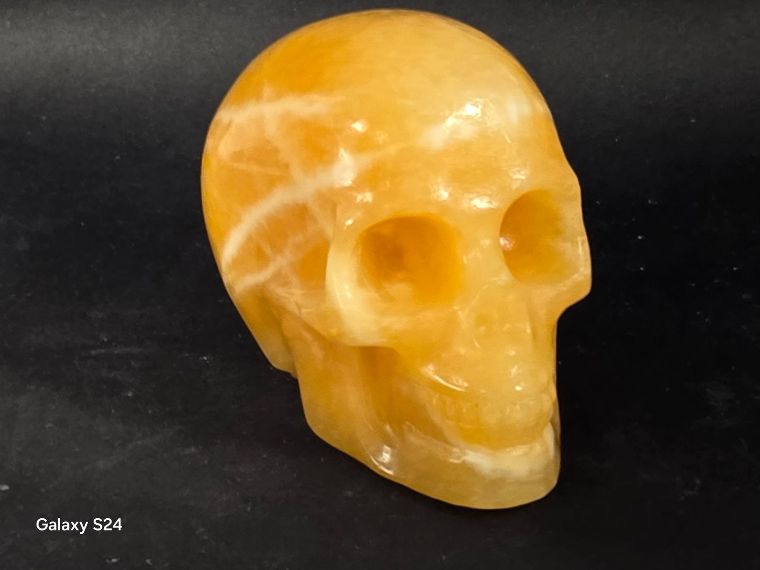 Orange Calcite Skull II