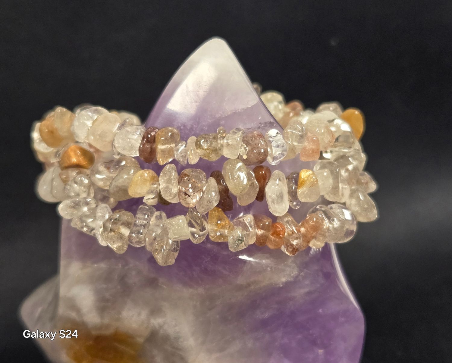 Rutilated Red Quartz Chip