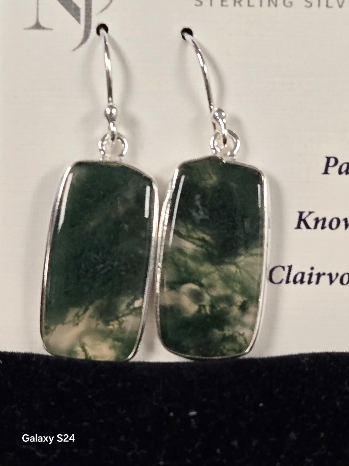 Moss Agate Earings