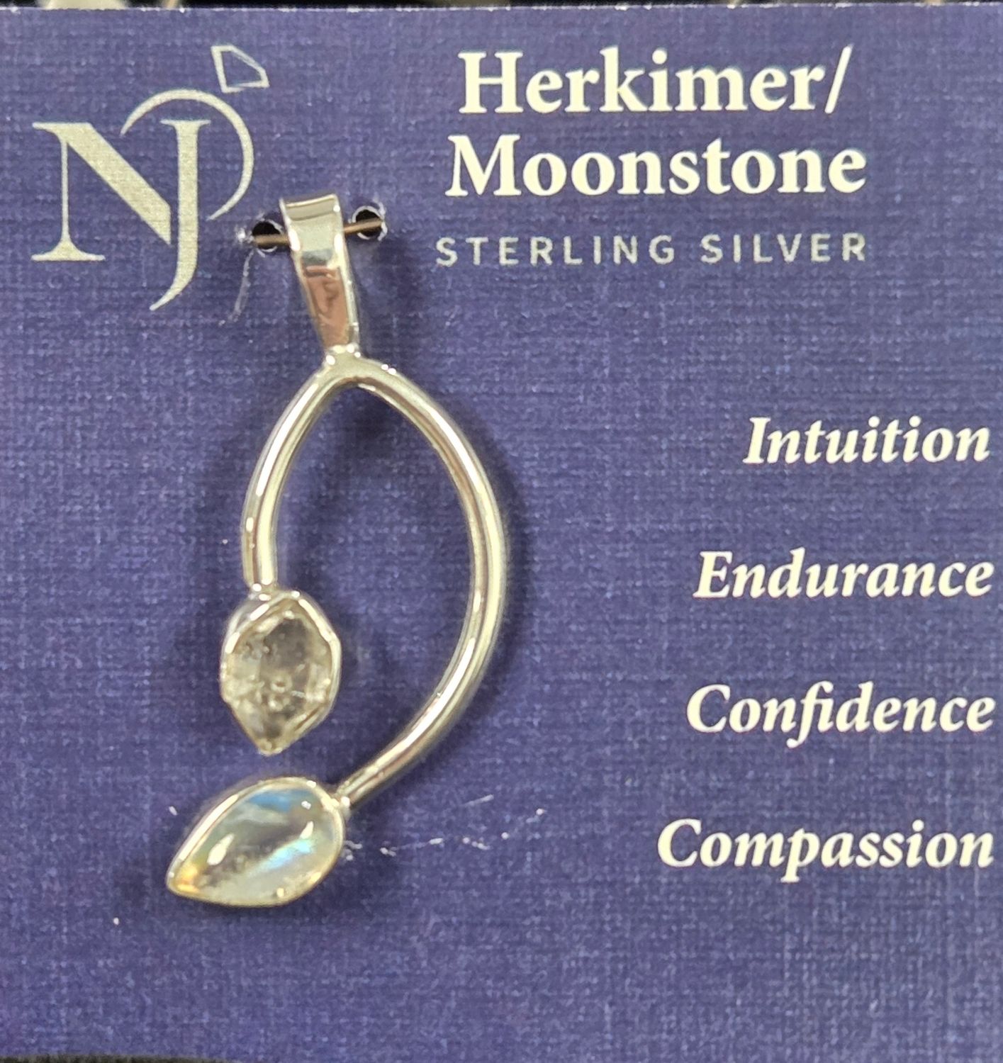 Herkimer / Moonstone Pendant 