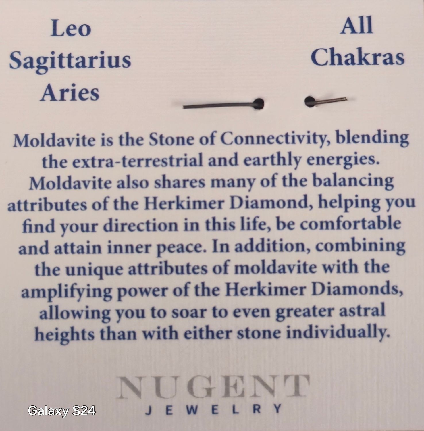 Moldavite / Herkimer Diamond