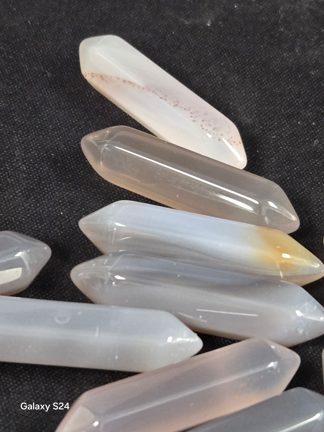 Double Terminated Carved Points -Botswana Agate