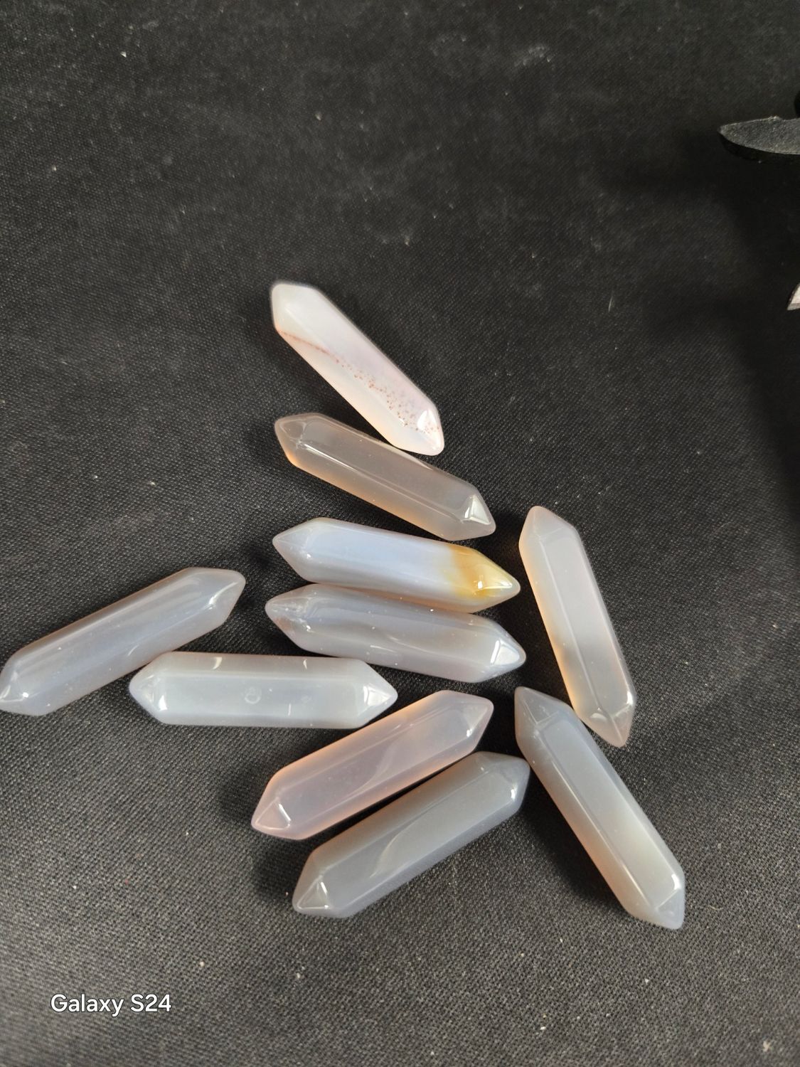 Double Terminated Carved Points -Botswana Agate