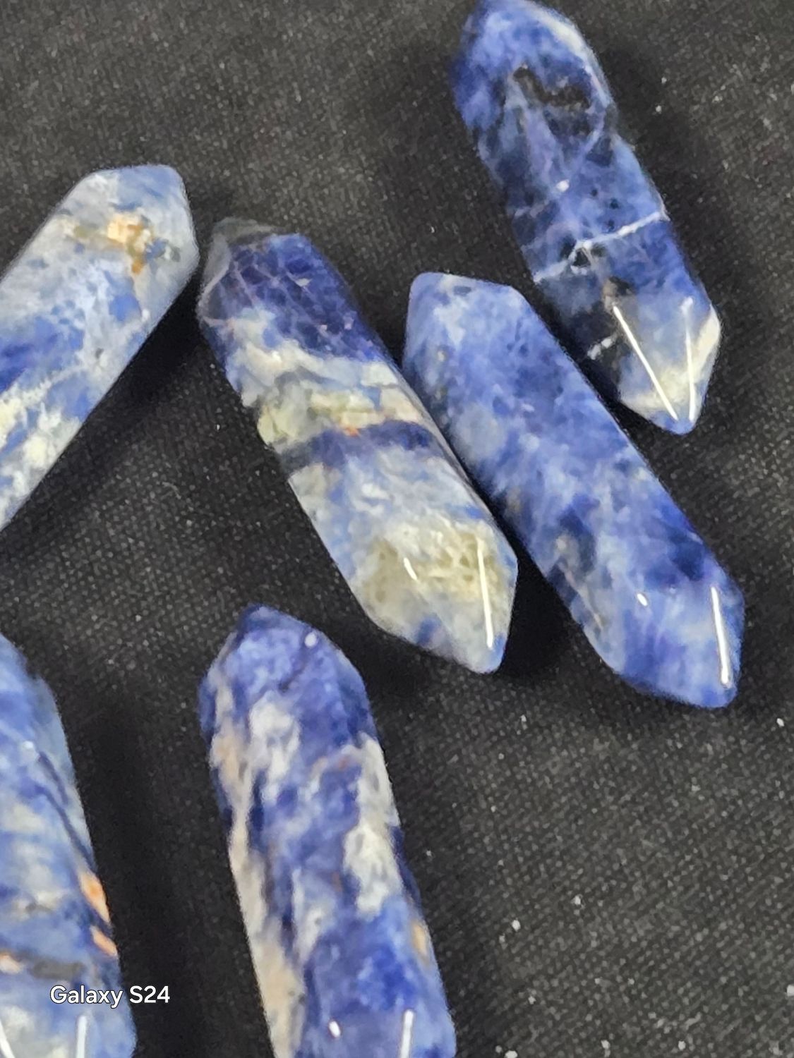 Double Terminated Carved Points - Sodalite