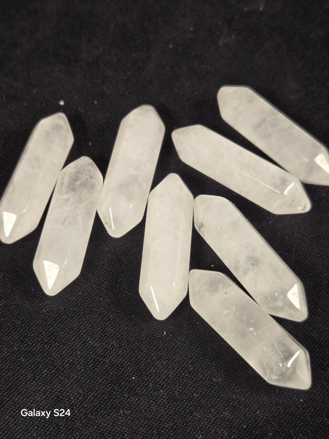 Double Terminated Carved Points - Clear Quartz