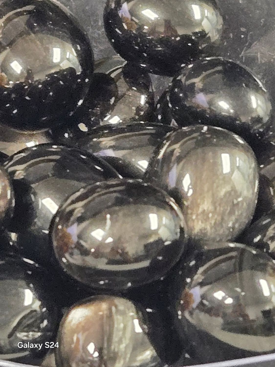 Silver Sheen Obsidian Tumbles