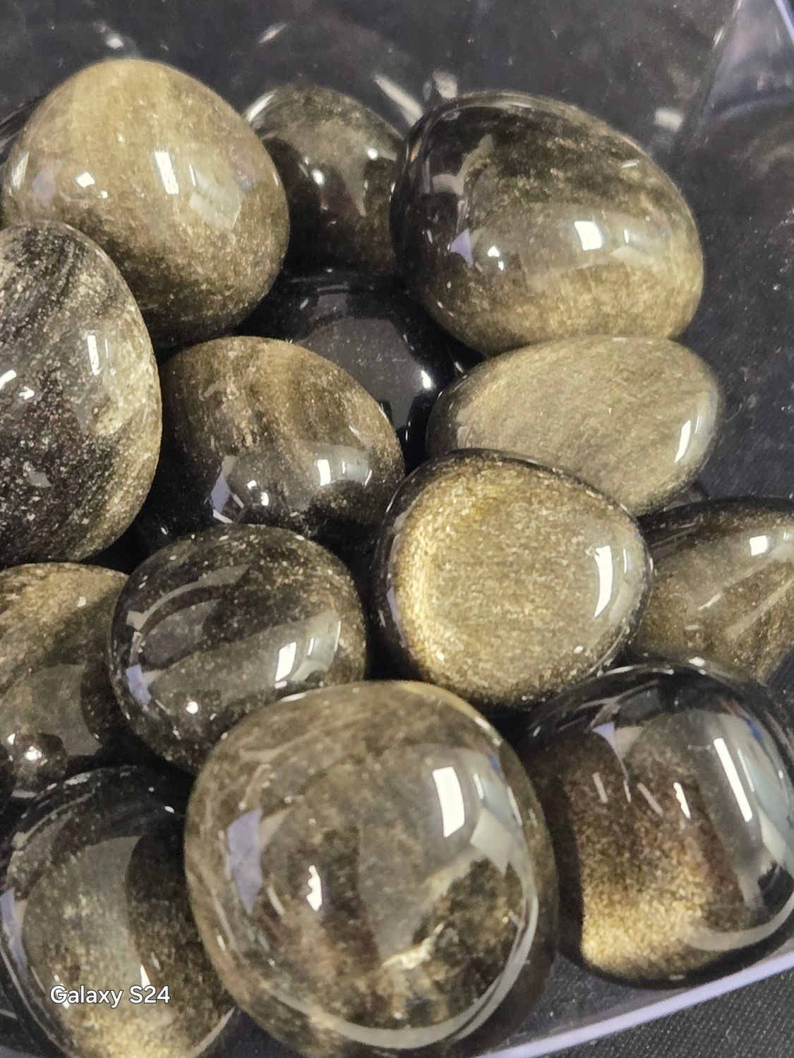 Golden Sheen Obsidian Tumbles