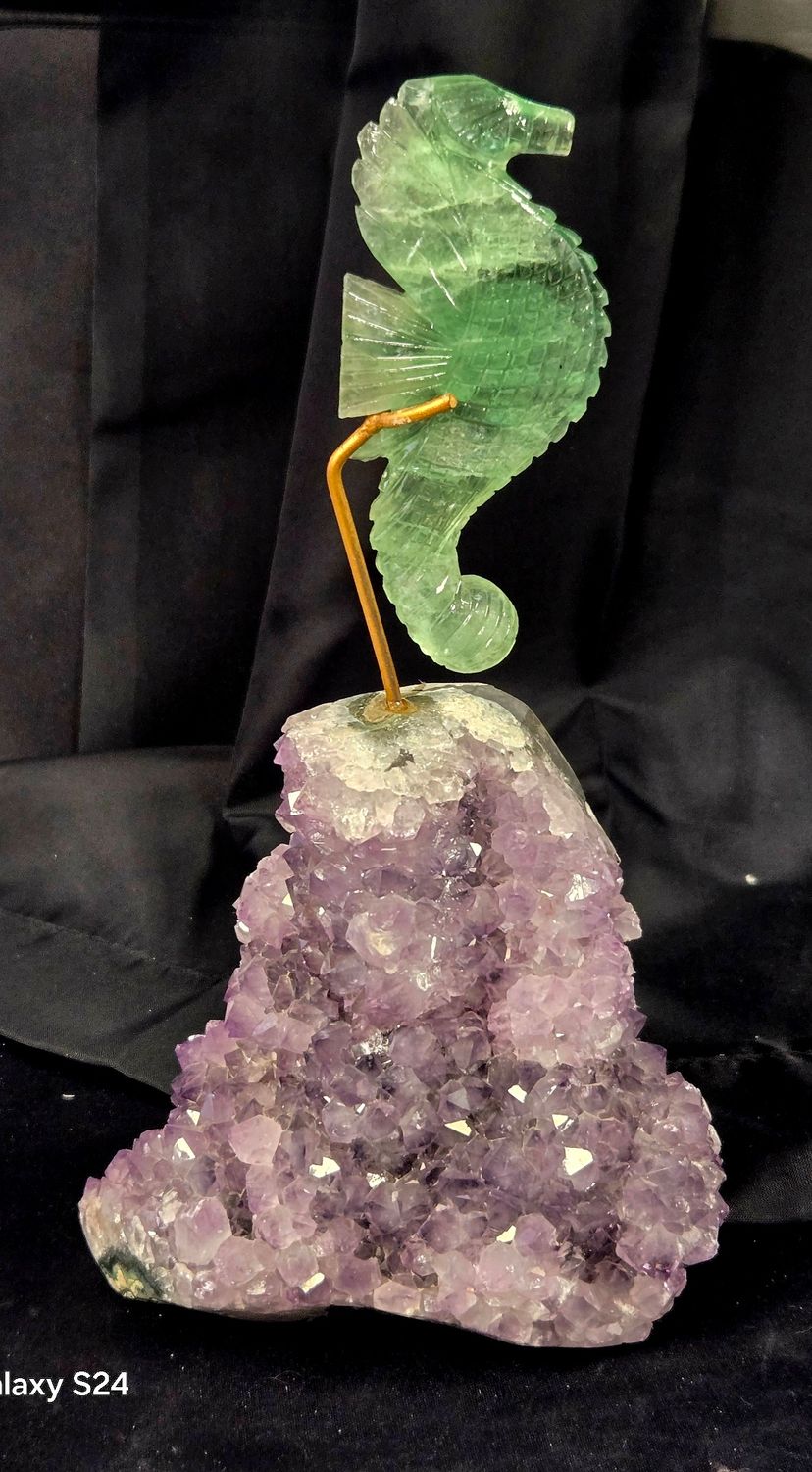 Seahorse on Amethyst I