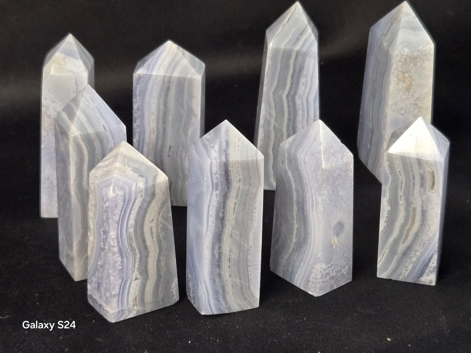 Blue Lace Agate Towers