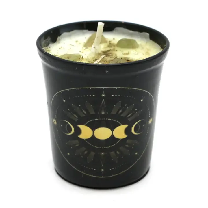 MYSTIC TREE SCENTED CANDLE WITH HERBS CRYSTALS 