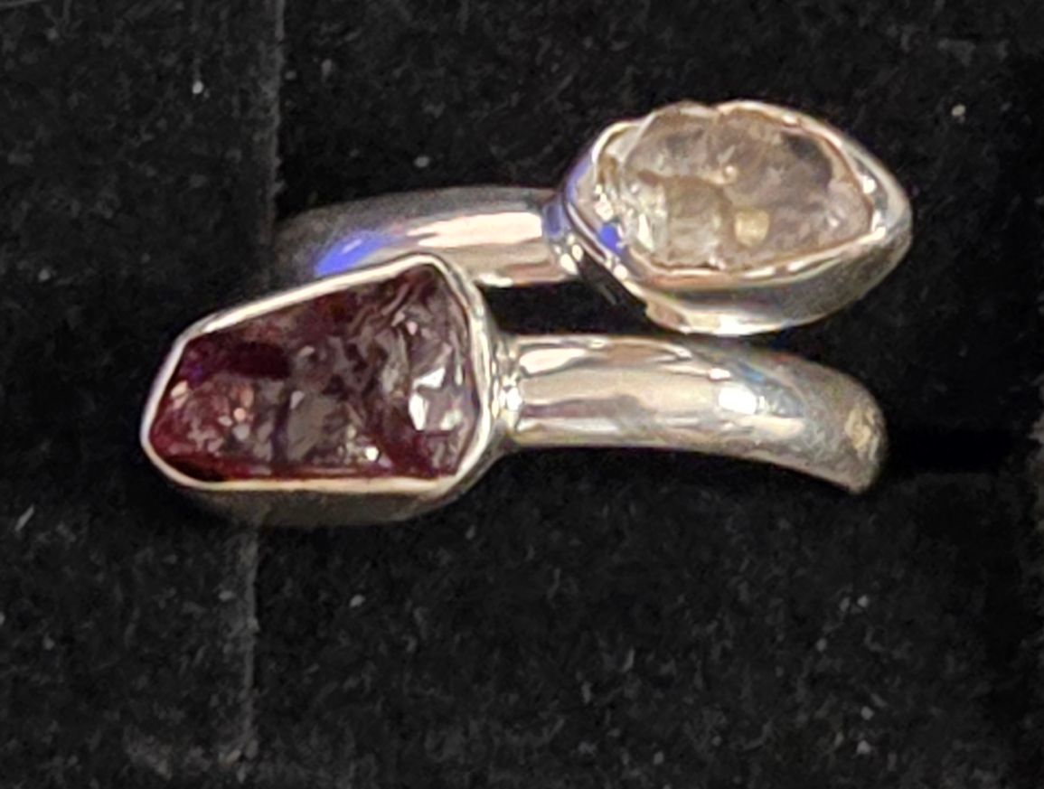 Garnet / Herkimer Diamond 8