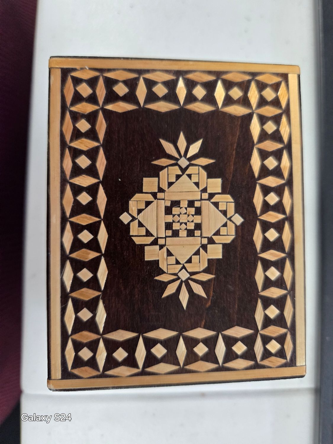 Vintage Inlaid Wooden Box