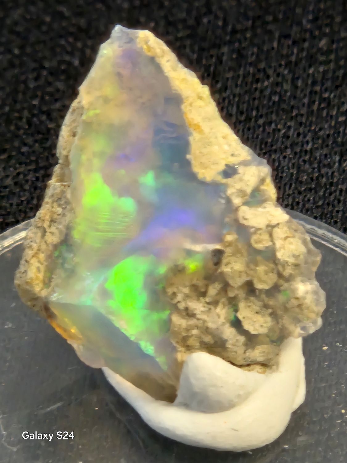 Opal on acrylic