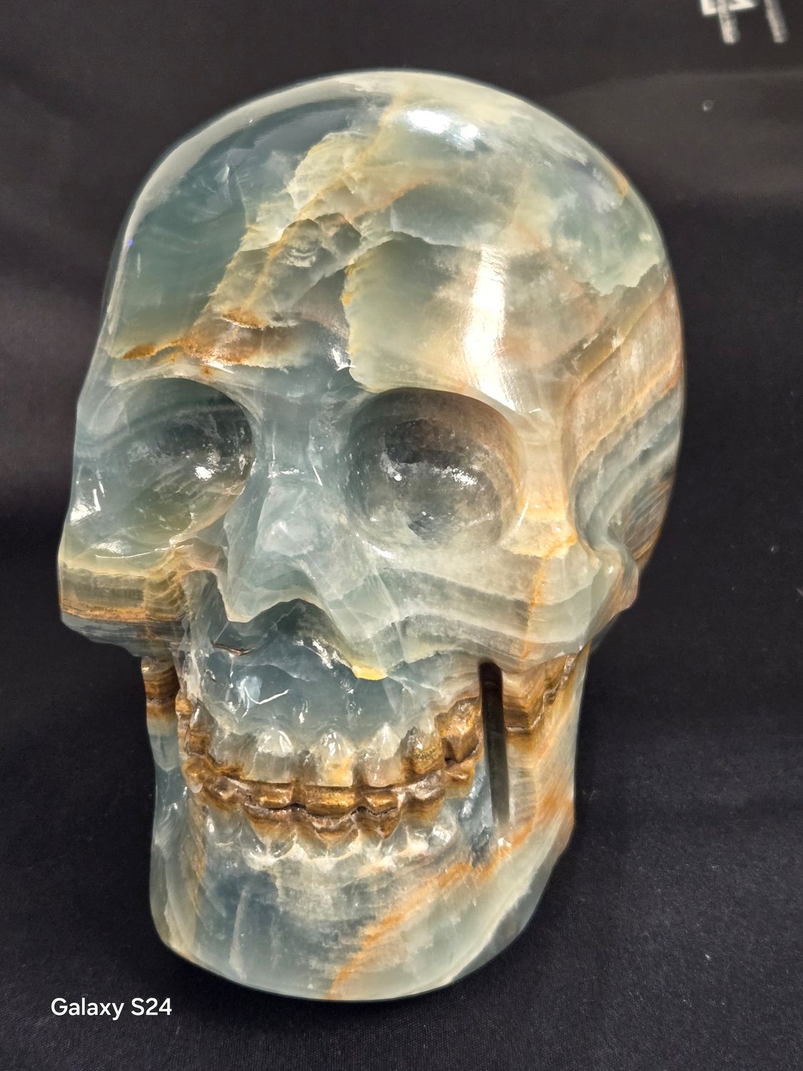 Blue Onyx Skull