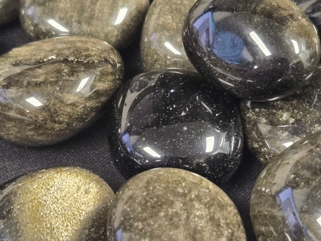 Golden Sheen Obsidian Tumbles OL