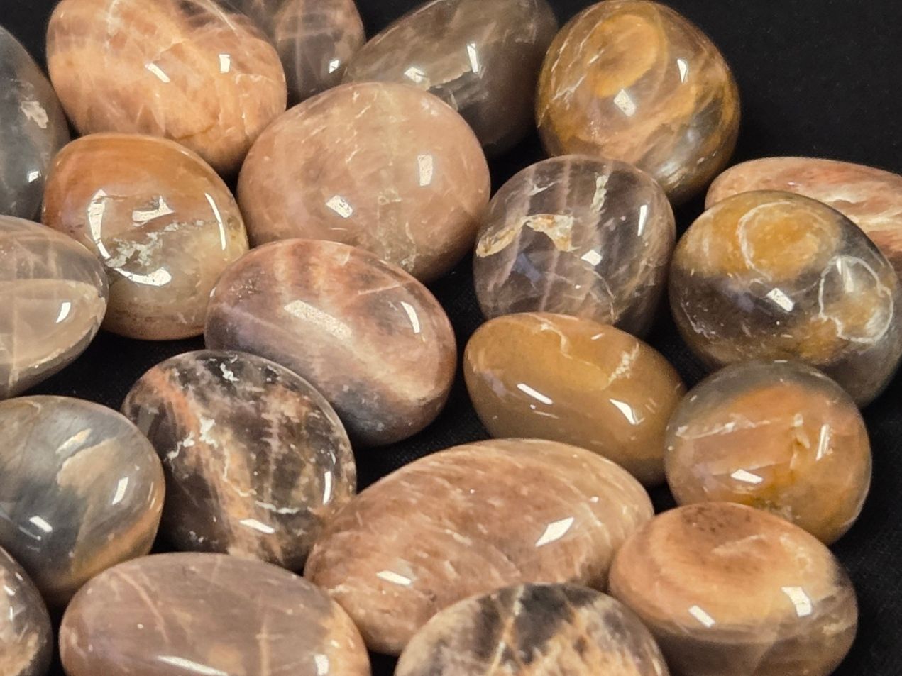 Black Moonstone Tumbles OL