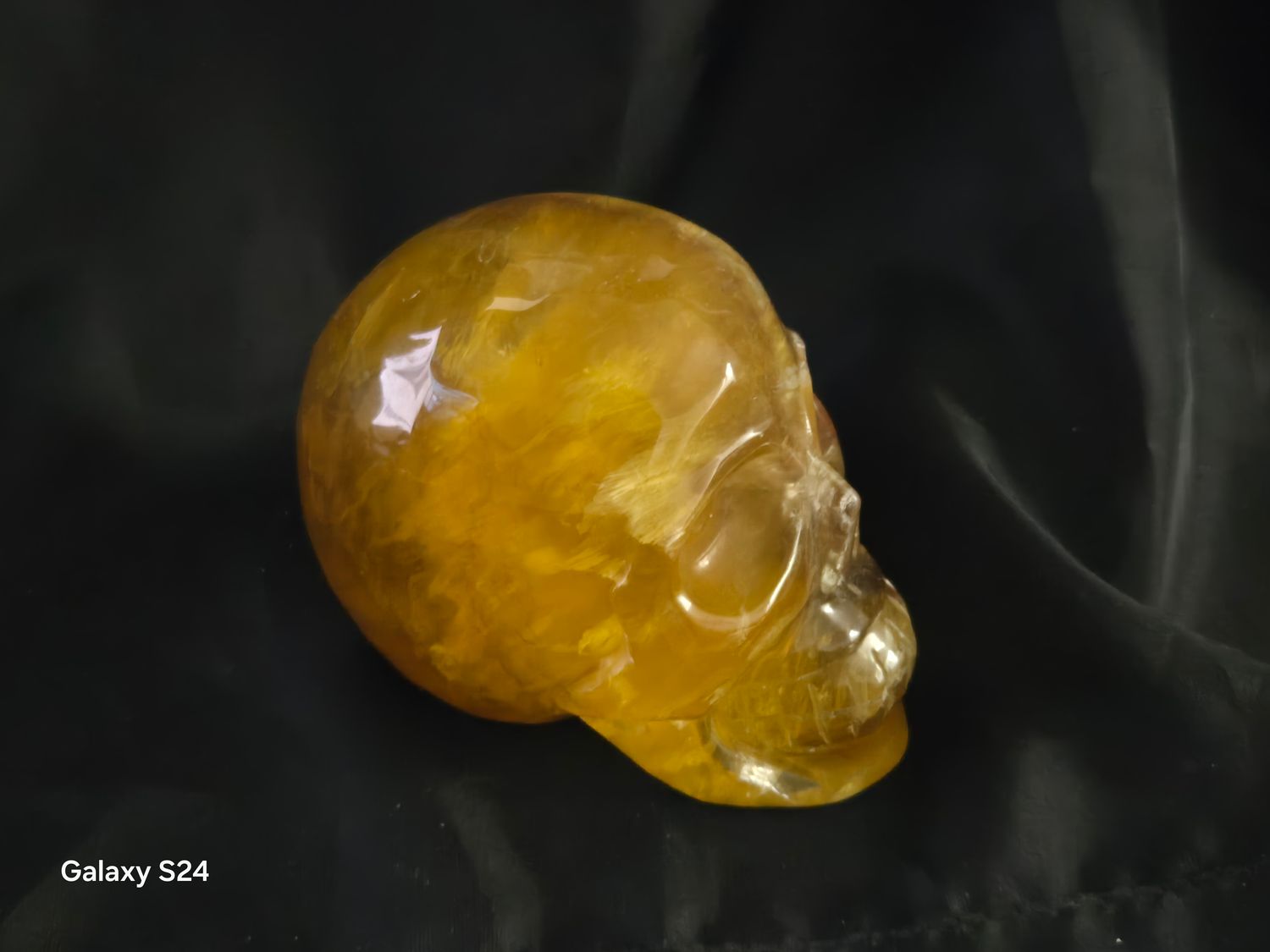 Yellow Fluorite Skull