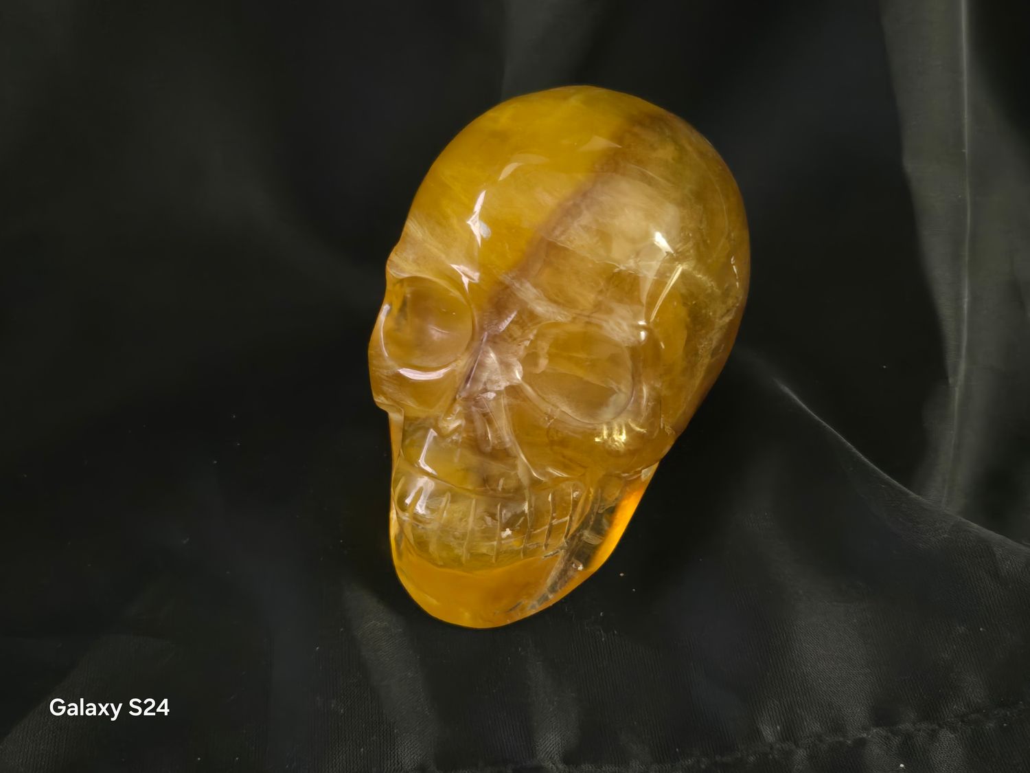 Yellow Fluorite Skull
