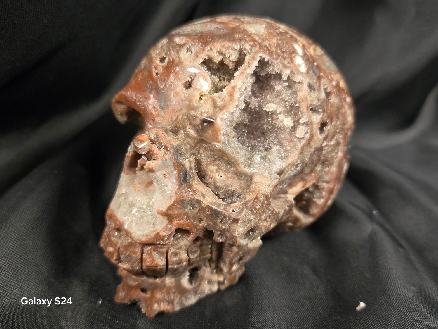Druzy Jasper Skull