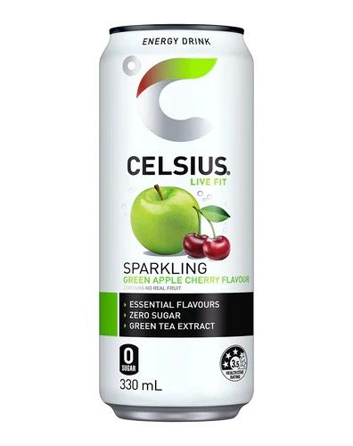 Celsius Energy Drink, Flavour: GREEN APPLE CHERRY