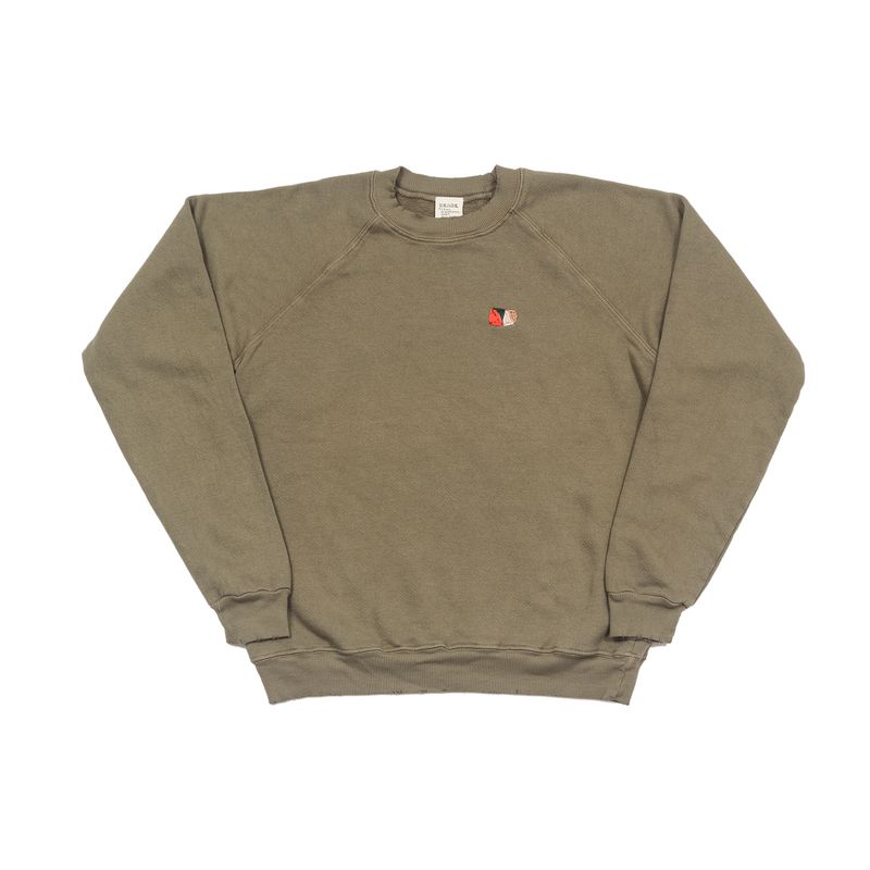 ISMBS Cut &amp; Sew Sweatshirt w/ Flag Logo Olive