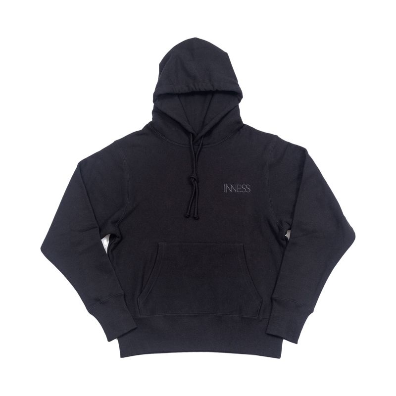 Evergreen Embroidered Black Hoodie