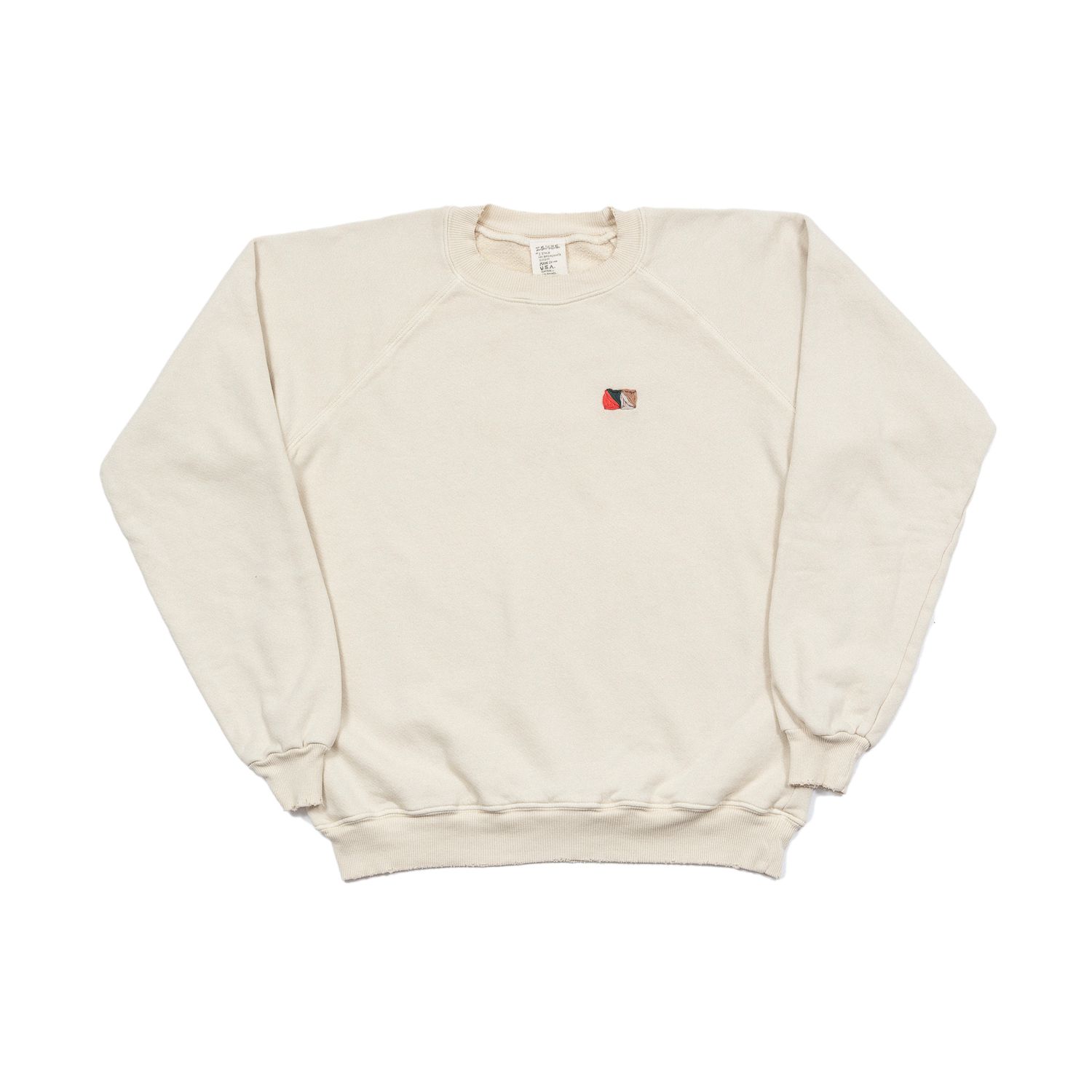 ISMBS Cut &amp; Sew Sweatshirt w/Flag Logo COCONUT MILK