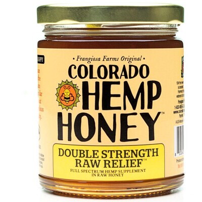 Colorado Hemp Honey, Double Strength Raw Relief, 12oz, 2000mg