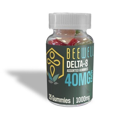 Bee Well CBD D40 Delta 8 Gummies 1000 mg (25ct)