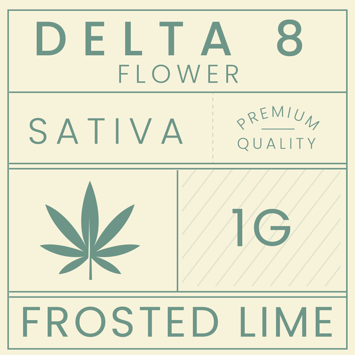 Bee Well CBD Delta 8 Flower Frosted Lime Sativa 1g
