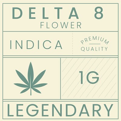 Bee Well CBD Delta 8 Flower Legendary Indica 1g