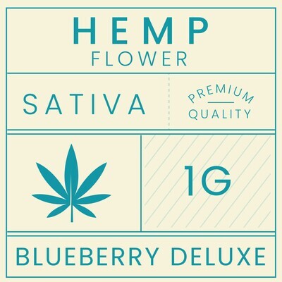 Bee Well CBD Hemp Flower Sativa Blueberry Deluxe 1g
