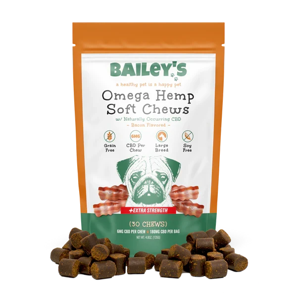 Bailey&#39;s CBD Large Breed Dog Soft Chews 30ct 180mg