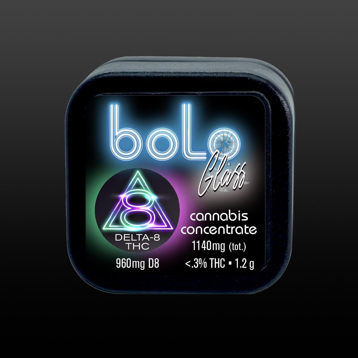 Bolo Delta 8 + CBD Concentrate-Glass 1.2g 925mg Delta 8