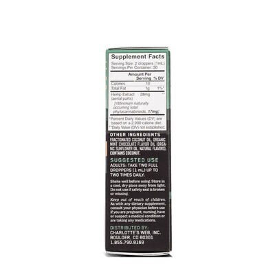 Charlotte's Web 17mg Chocolate con Menta 30ml aprox. 500mg