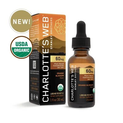 Charlotte&#39;s Web 60mg Orange Blossom 30ml approx 1800mg